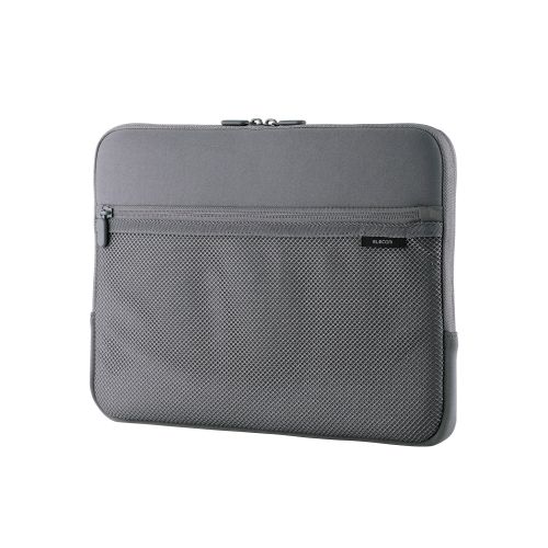 PC用インナーバッグ/ネオプレン/14インチ/ファスナーポケット/グレー
