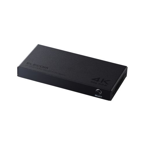 HDMI切替器/4K60Hz対応/4ポート/3入力(HDMI)+1出力(HDMI)/メタル筐体/ブラック