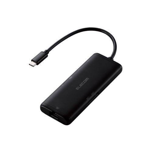 Type-Cドッキングステーション/USB PD対応/USB-A×2/USB-C×1/HDMI(4K60Hz)/SD+microSD/LAN/ブラック