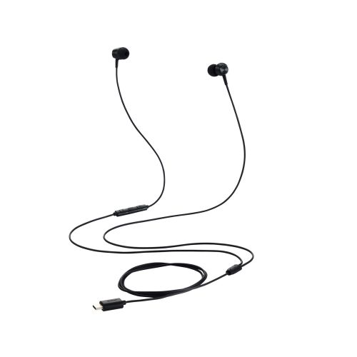 有線イヤホン/USB Type-C/高耐久/カナル/10mmドライバ/ブラック