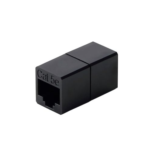 RJ45中継コネクタ/Cat5e対応/UTP/ブラック