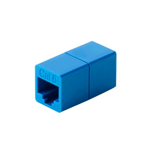 RJ45中継コネクタ/Cat6A対応/UTP/ブルー