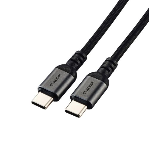 USB Type-C to USB Type-Cケーブル/USB Power Delivery対応/100W対応/メッシュ/2.0m/ブラック