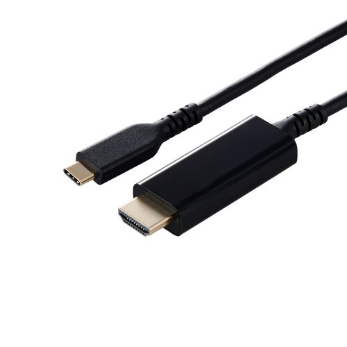 映像変換ケーブル/USB Type-C-HDMI/ミラーリング対応/60Hz/高耐久/2.0m/ブラック