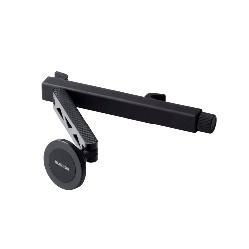 車載アクセサリー/スマホホルダー/マグネット吸着/ヘッドレスト差し込みタイプ/メメタルプレート付属/ブラック