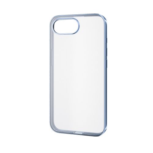 iPhone 16e/ソフトケース/サイドメッキ/メタリックペールブルー