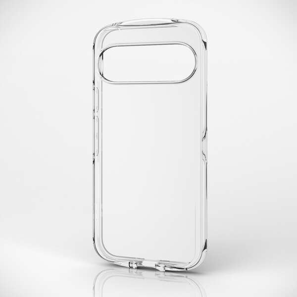 Google Pixel 9/Google Pixel 9 Pro用ソフトケース/TOUGH SLIM LITE/衝撃吸収/ストラップシート付属/クリア