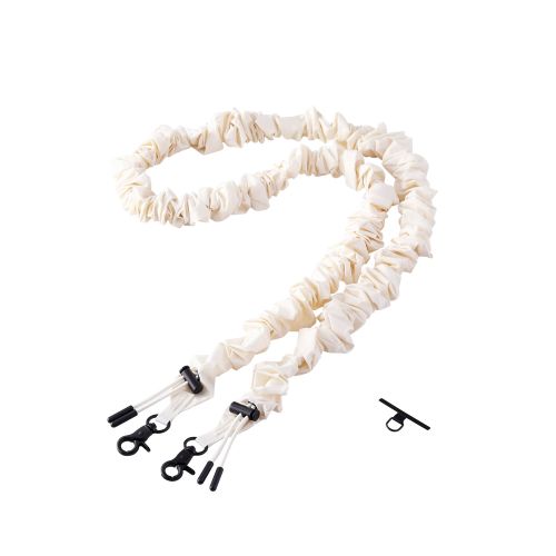 スマホショルダーストラップ/ストラップホールシート付属/シュシュ/アイボリー