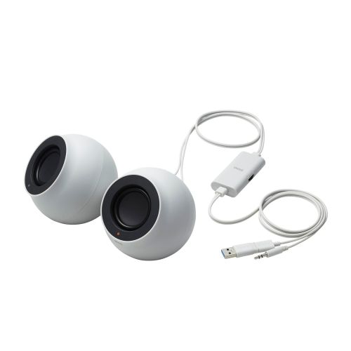 PC用2.0chスピーカー/Stina/4.4W/USB接続/φ3.5/ホワイト