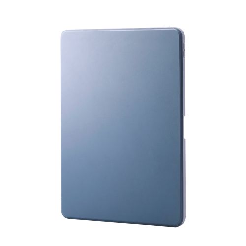13インチiPad Pro(M4)/フラップケース/360度回転/マグネット着脱/背面クリア/ブルーグレー