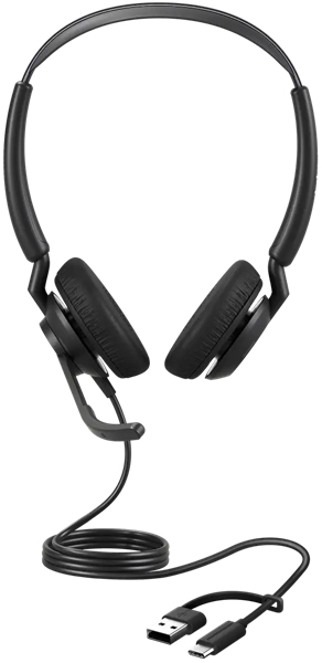 Jabra コンタクトセンター用USBヘッドセット USB-C/A 両耳 UC認定 コントロールユニット付「Jabra Engage 50 II Link UC Stereo USB C/A」
