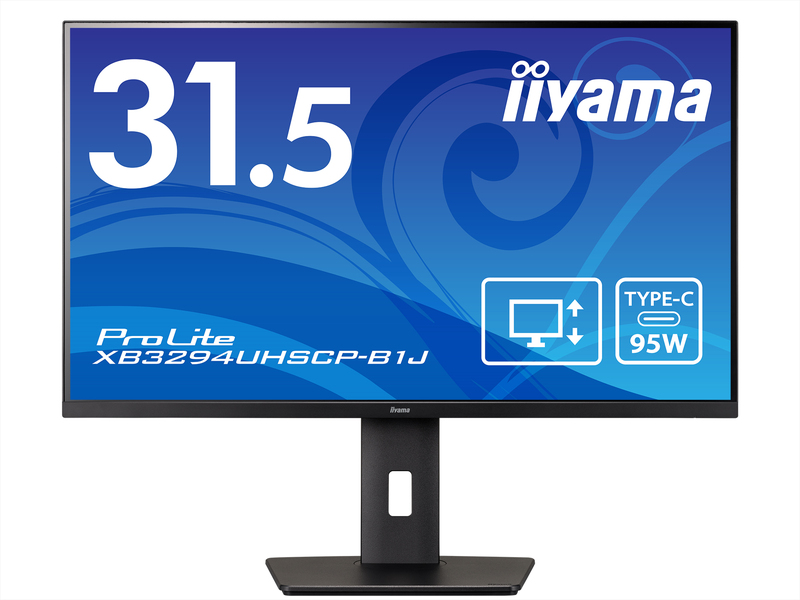 液晶ディスプレイ 31.5型/3840×2160/USB Type-C（AltMode・PD95W）、HDMI、DisplayPort/ブラック/スピーカーあり/VA方式パネル/昇降/スウィーベル/チルト/3年保証