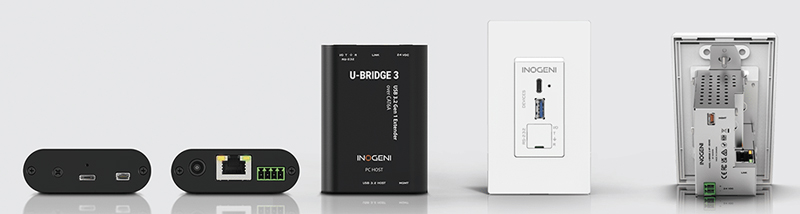 USB 3.2 Gen 1（5Gbps）対応エクステンダー USB-A x2 USB-C x1 デバイス側WP型