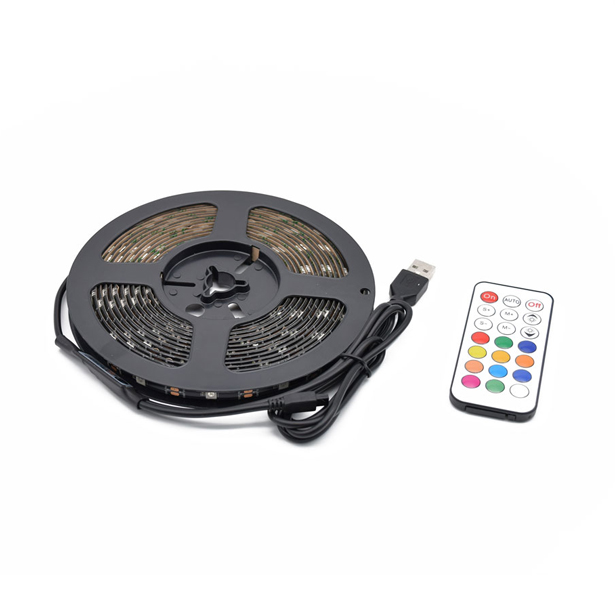 USBテープLED 5m 流れるRGBリモコン付き