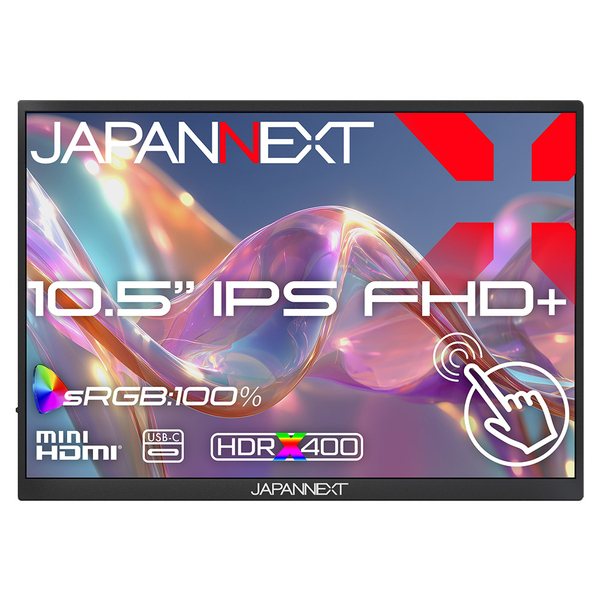 タッチパネル液晶ディスプレイ 10.5型/1920×1280/miniHDMI×1、USB-C×2/ブラック/スピーカー有/2年保証