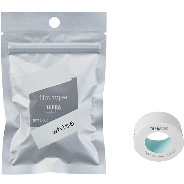 「テプラ」Lite フィルムテープ 15mm ホワイト