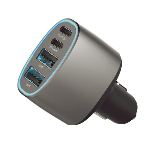 シガーチャージャー DC-120W USB4ポート C2A2 USB-PD規格対応 ブラック