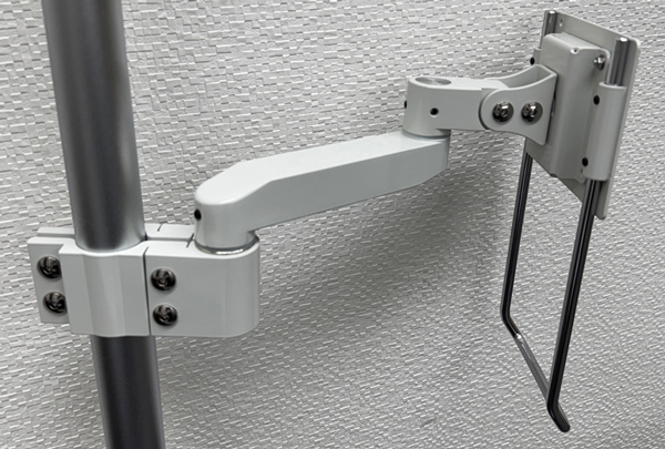 液晶モニタ、液晶テレビ用VESA対応取手付きポールクランプ式アームφ40(水平アーム 165mm×1本)