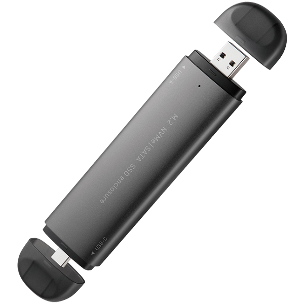 USB3.2(Gen2)対応M.2 NVMe SSDケース/Type-C対応/直挿し