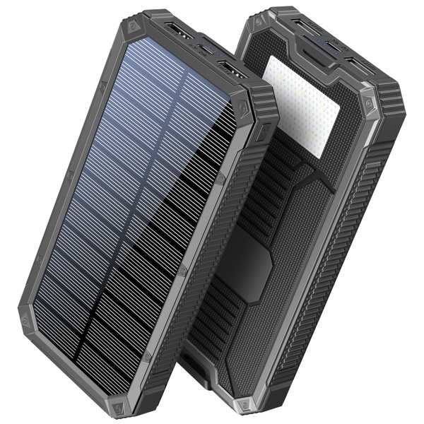 HIDISC ソーラーパネル1面搭載モバイルバッテリー 10000mAh