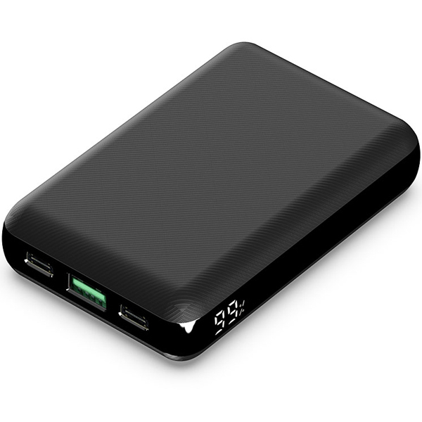 モバイルバッテリー 10000mAh 高速充電 PD30W Type-Cx2 USB-Ax1 デジタル残量表示 ブラック