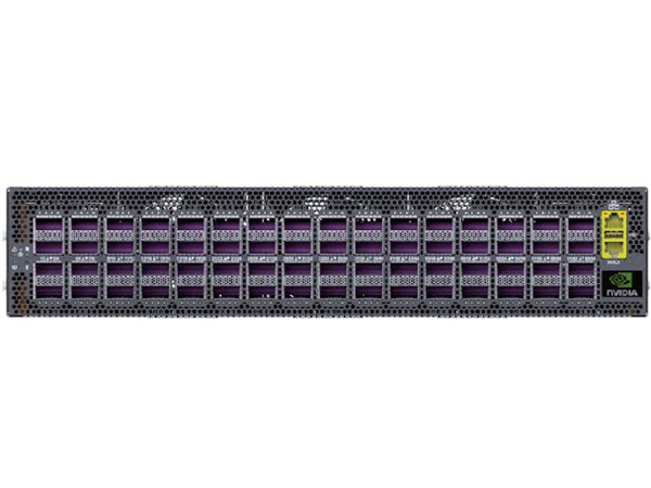 Nvidia Spectrum-4 based 800GbE 2U Open Ethernet SW with Cumulus、64 OSFP ports and 1 SFP28 port、MGX Mount with Busbar、STD depth、C2P Airflow、Tool-less Rail