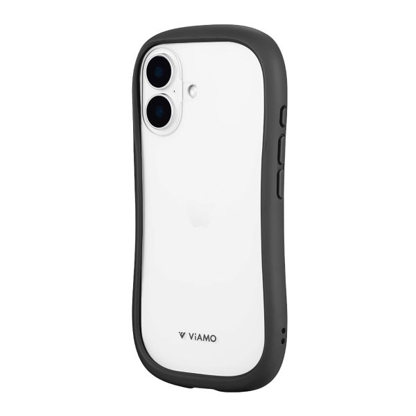 iPhone 16 耐傷・耐衝撃ハイブリッドケース 「ViAMO freely」 ダークグレー