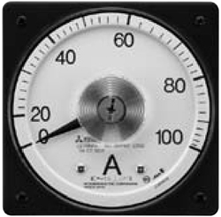機械式指示計器 交流電流計（不平等目盛） 広角度計器 LS-80NAA B 0-20-60A 20/5A N