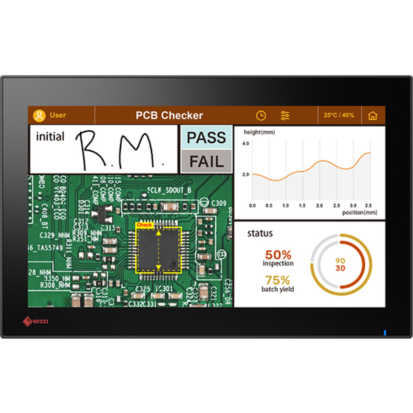 39.5cm（15.6）型タッチパネル装着カラー液晶モニター DuraVison FDF1683WT-ACF ブラック