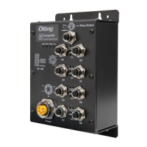 鉄道向けEN50155準拠 非管理型8ポートギガPoEイーサネットスイッチ バイパス機能搭載 DC24V入力