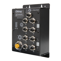 鉄道向けEN50155準拠 非管理型8ポートイーサネットスイッチ DC24V入力 バイパス機能搭載