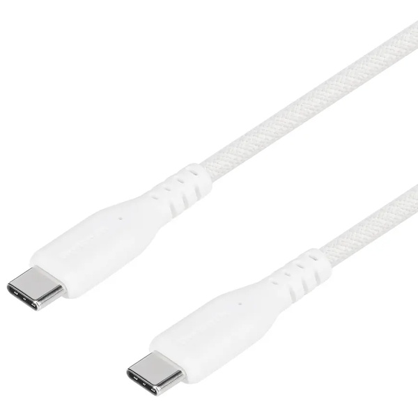 スマホ・タブレット用USBケーブル/USB2.0規格準拠/USB（C-C）/Power Delivery対応/PD60W/超タフ/やわらか/データ転送/1m/100cm/ホワイト