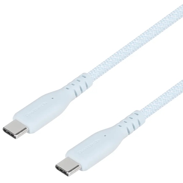 スマホ・タブレット用USBケーブル/USB2.0規格準拠/USB（C-C）/Power Delivery対応/PD60W/超タフ/やわらか/データ転送/1.5m/150cm/ブルー