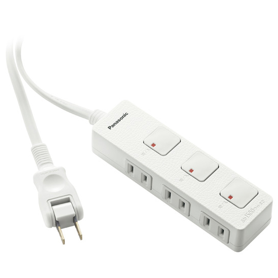 ザ・タップF プレミアム（3コ口）（スナップキャップ・2mコード付）（タイプZ）（ホワイトレザー）