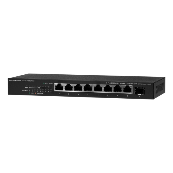 8ポート 2.5GBASE-T (PoE++) + 1スロット 10G SFP+ アンマネージドスイッチ