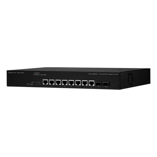 8ポート 10GBASE-T + 2スロット 10G SFP+ マネージドL2スイッチ