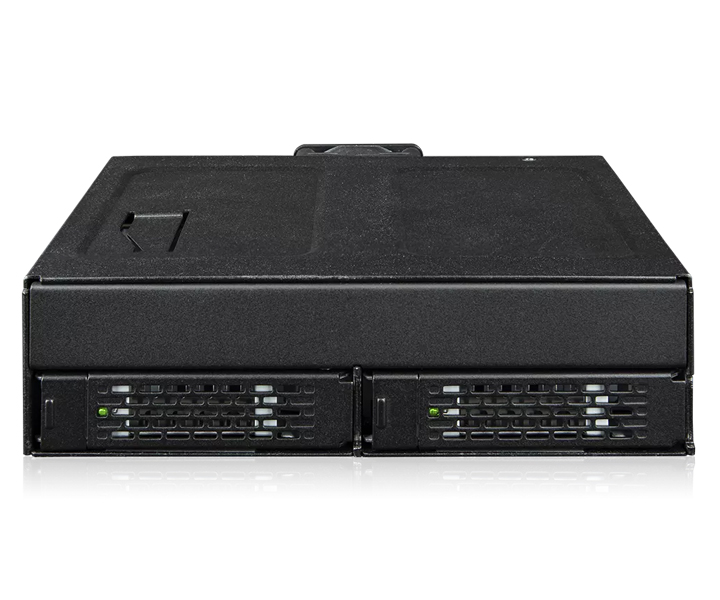 2 x 2.5インチ U.2/U.3 NVMe SSD搭載用リムーバブルケース PCIe 4.0対応 5.25インチベイサイズ