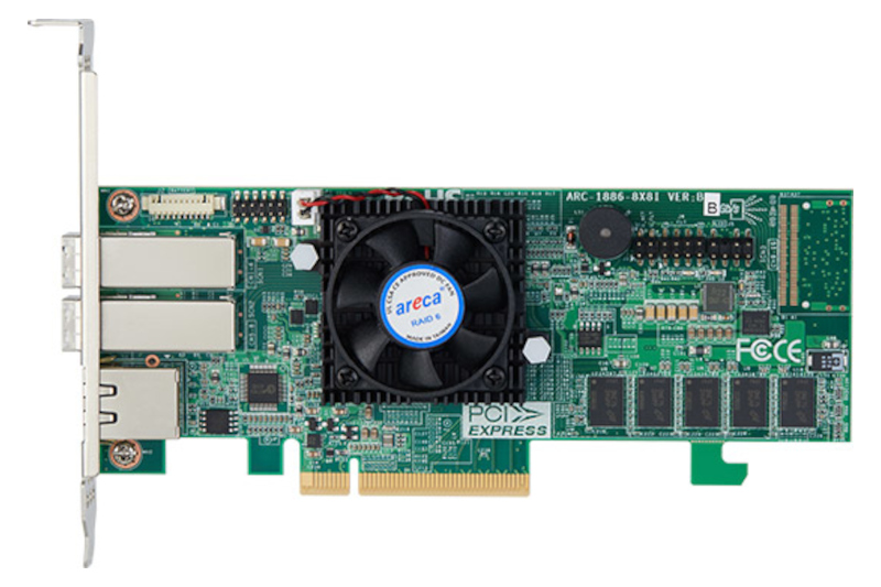 PCIe 4.0 x8 8ポート外付用RAIDカード Tri モード対応 SFF 8644 (x4) x2接続 Expander機能付