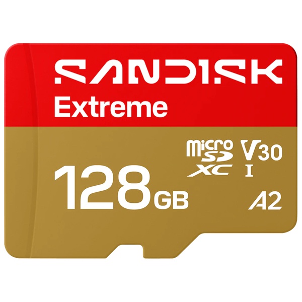 SANDISK Extreme microSD UHS-Iカード 128GB