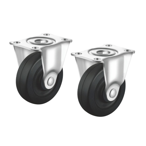 汎用キャスター 75mm径 2個セット（固定）ゴム製