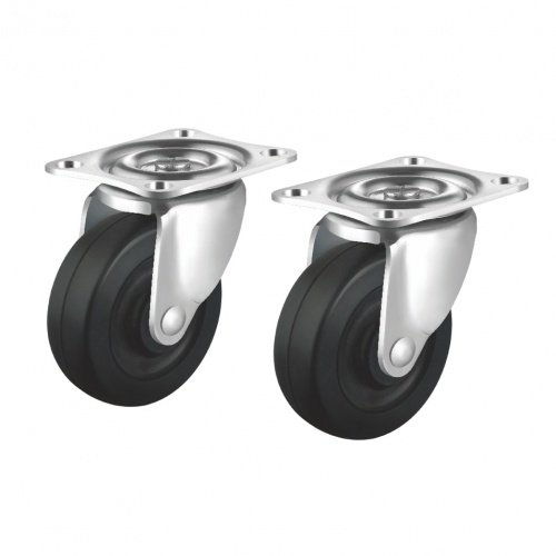 汎用キャスター 75mm径 2個セット（フリー）ゴム製