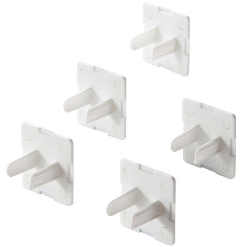 コンセント安全キャップ 抜け止め用（2P用・5個入・ホワイト）