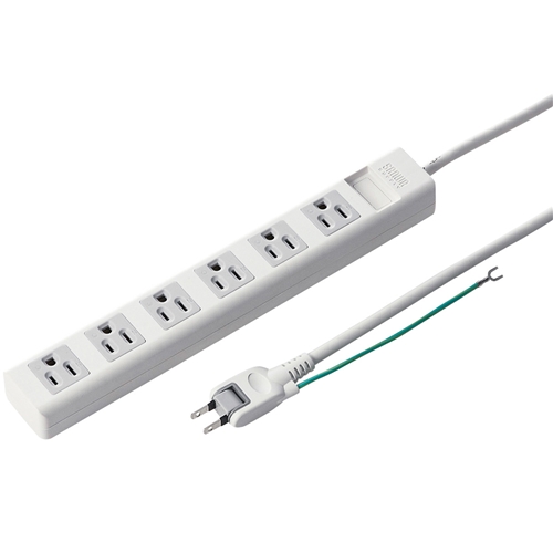 電源タップ（3P・6個口・2.5m）