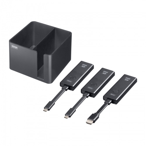 4K対応ワイヤレスHDMIエクステンダー（Type-C送信機2台・収納BOXセット）