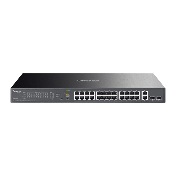 Omada ギガビットポート×26＆SFPスロット×2 イージーマネージスイッチ（PoE+ポート×24）