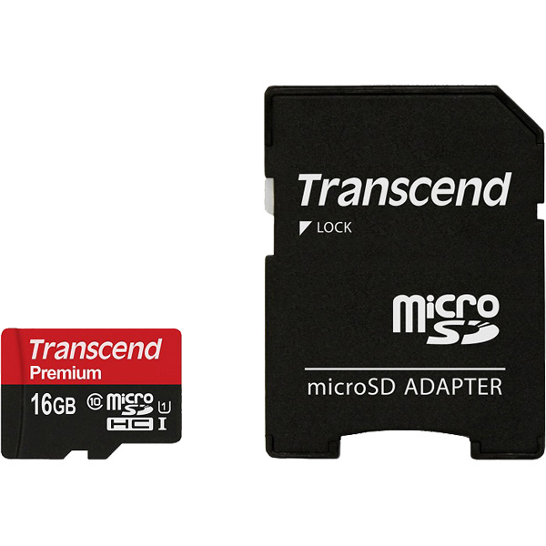 microSDHCカード Class10 UHS-I U1 16GB (SDカード変換アダプタ付き)