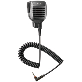 SRD790シリーズ用防水ヘビーデューティースピーカーマイク IP57 L型φ3.5mmプラグ 回転式クリップ