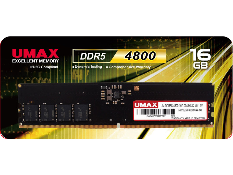 デスクトップPC用メモリー UDIMM DDR5-4800 16GB 1枚組