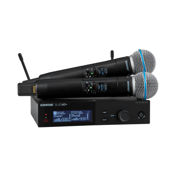 SLXD+、ハンドヘルド送信機Beta58x2、2ch受信機
