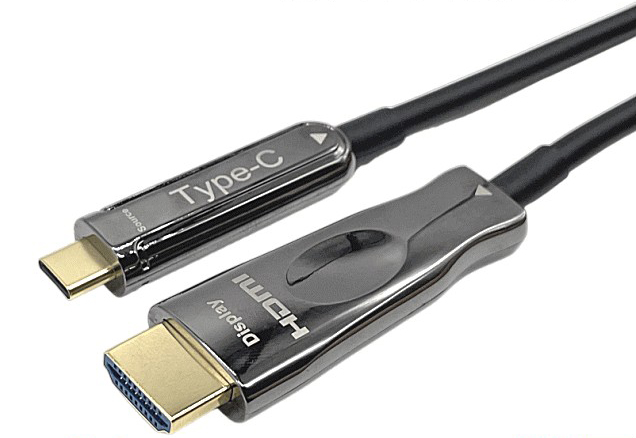 外部電源不要/DP Alt Mode対応/USB Type-C→HDMI変換延長ケーブル 50m